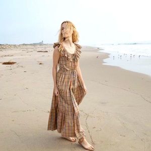 Doen Yarrow Dress Rainbow Plaid XS